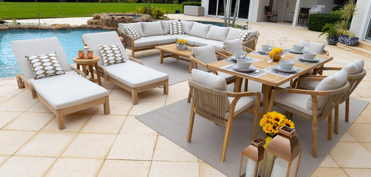 WOOD PATIO FURNITURE –