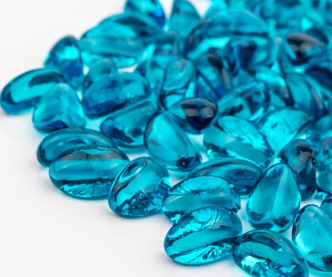 Fire Glass Crystal Beads Rocks for Fire Pits - 3/4 Round Drops –