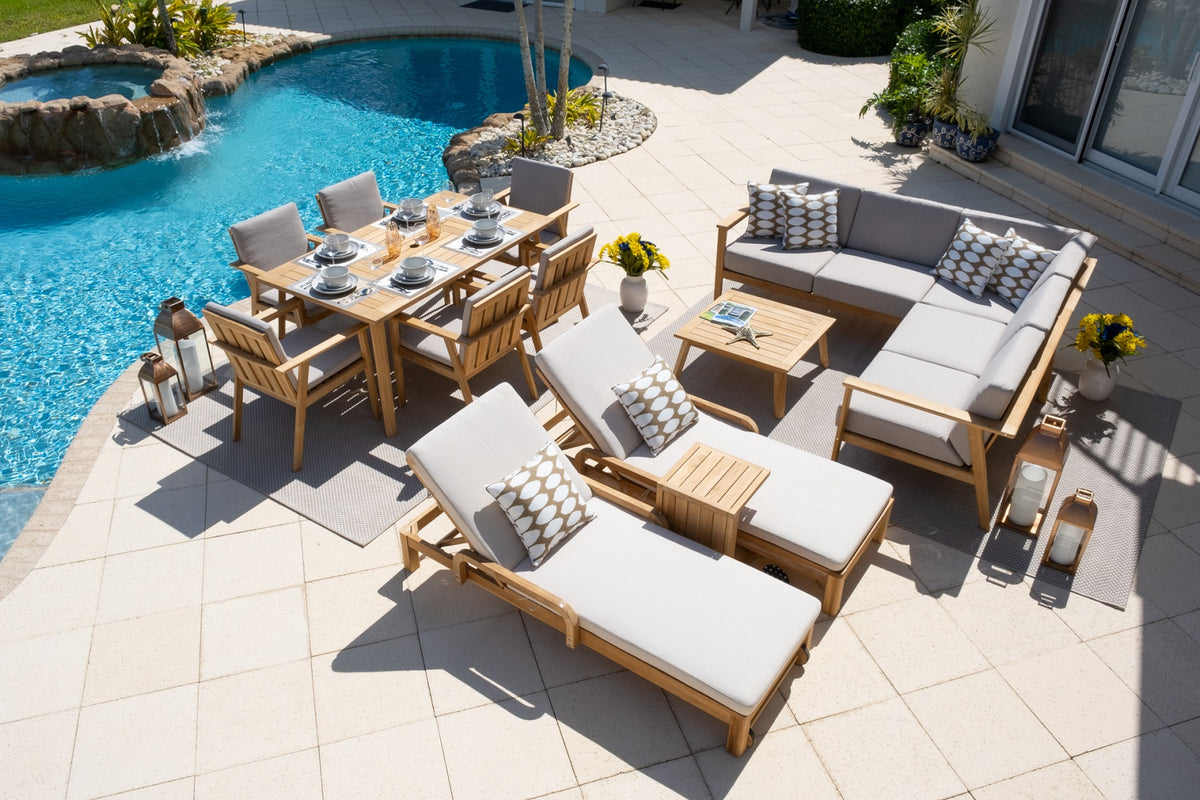 Hampton bay 2025 teak patio furniture