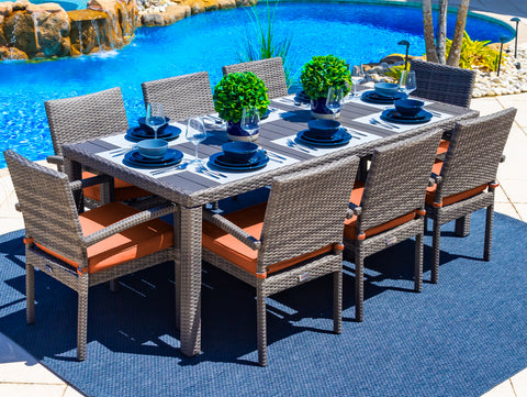 Castelli 9 piece sunbrella dining set new arrivals