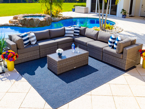 Patio sectional deals sofa