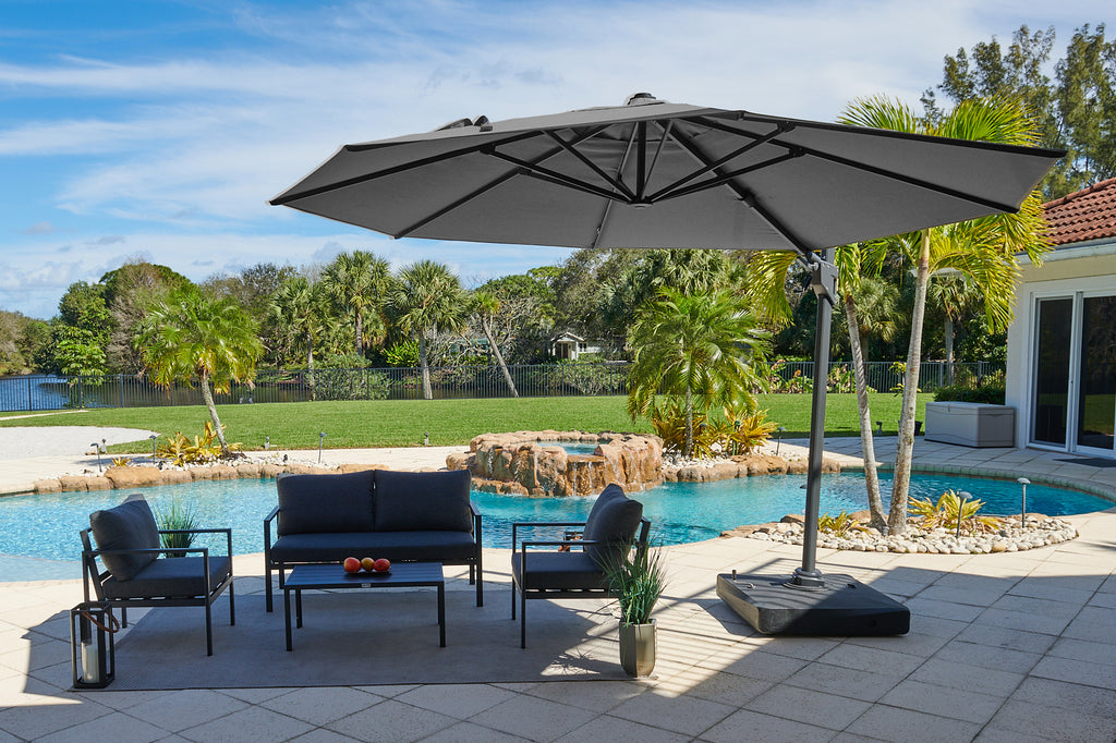 Deluxe Novasun Aluminum Hanging Umbrella Cantilever 12 ft with Mobile – Shop4Patio.com Deluxe Novasun Aluminum Hanging Umbrella Cantilever 12 ft with Mobile – Shop4Patio.com