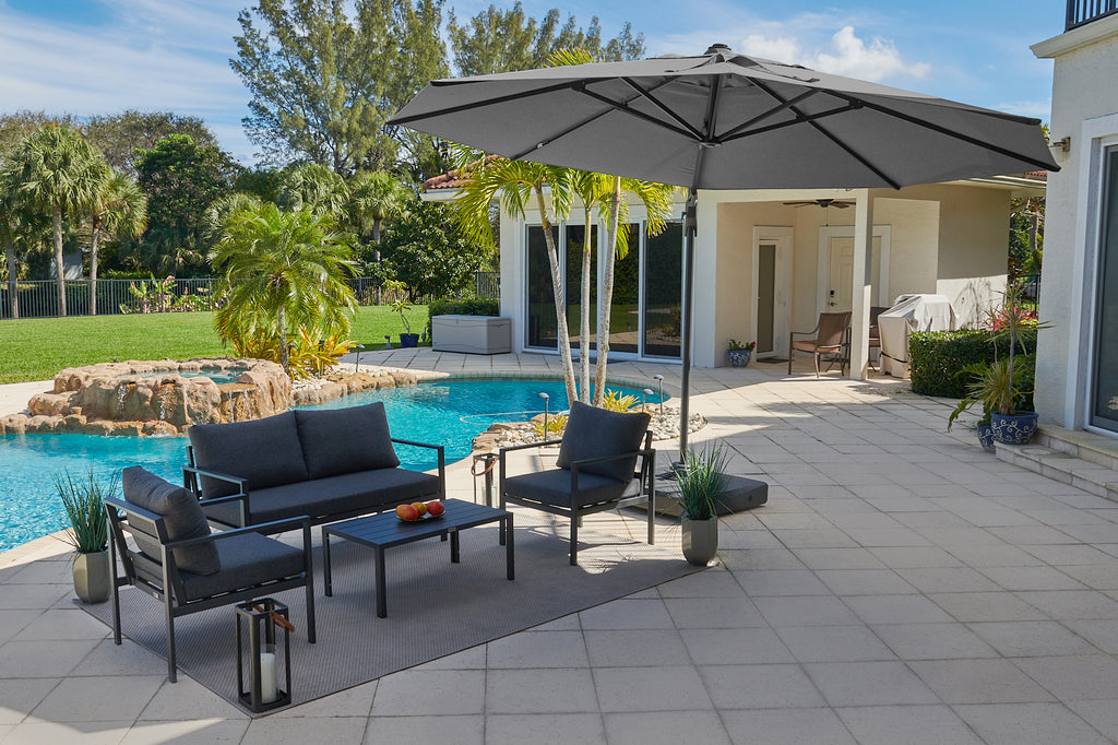 Deluxe Novasun Aluminum Hanging Umbrella Cantilever 12 ft with Mobile – Shop4Patio.com Deluxe Novasun Aluminum Hanging Umbrella Cantilever 12 ft with Mobile – Shop4Patio.com